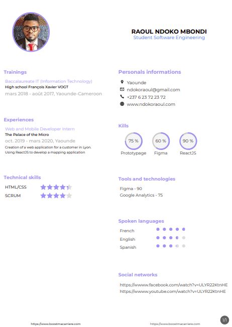 Resume created with template ResumeAristV2