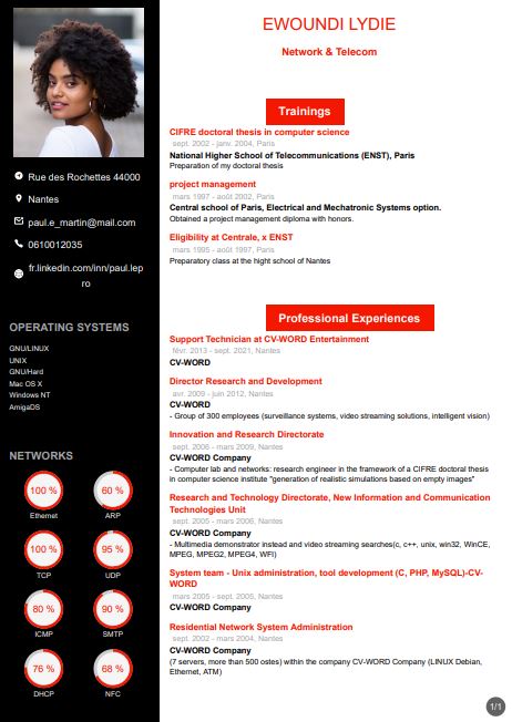 Resume created with template ResumeBlackV2