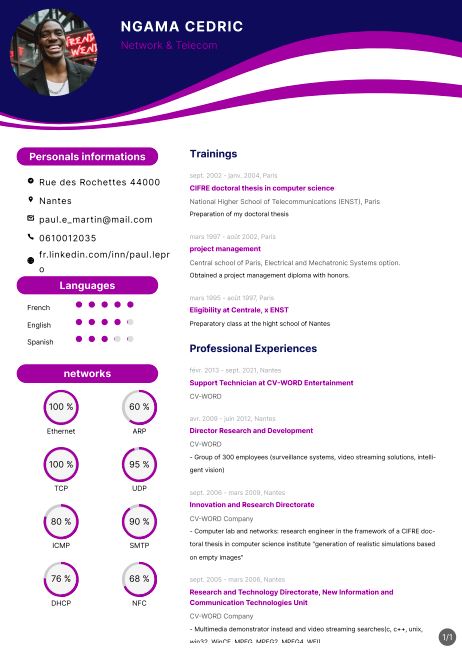 Resume created with template ResumeHeaderWaves